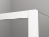 Ronal Sanswiss drzwi wahadłowe dwuczęściowe z profilem przyściennym 60-140x0-200 cm, szkło przezroczyste, profile WHITE LINE biały mat CA2CSM10907